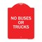 Signmission Designer Series Driveway No Buses or Trucks, Red & White Aluminum Sign, 18" x 24", RW-1824-24128 A-DES-RW-1824-24128 - alternate 1